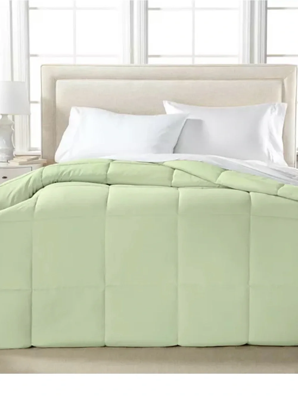 Royal Luxe full/queen Light Green Comforter- Plush down Quilted Comforter